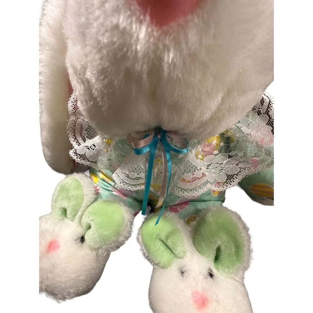 Playful Plush‎ Chrisha Easter Bunny Rabbit Stuffed Animal W/Bunny Slippers TAGS